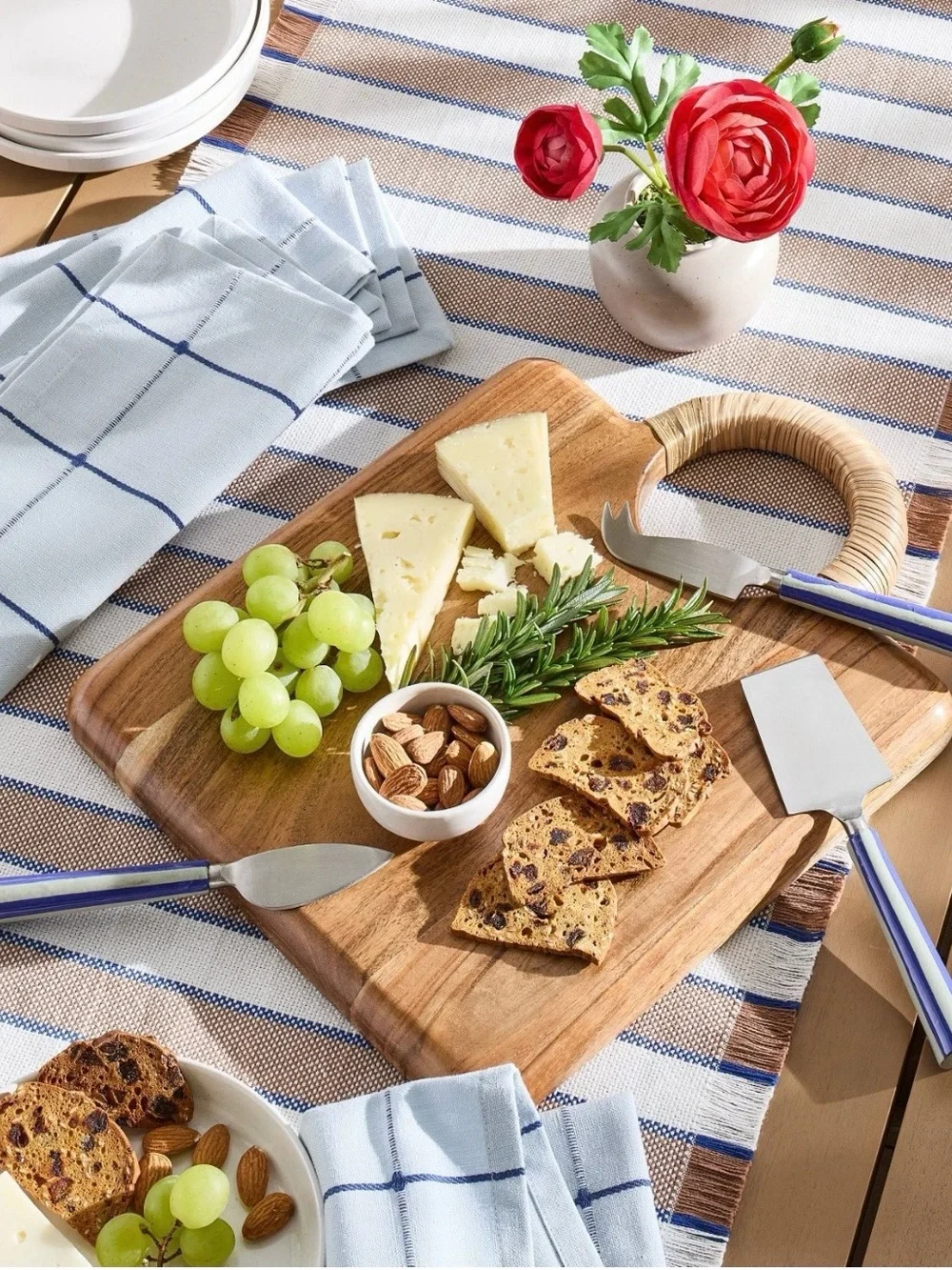 4pc Hearth & Hand Magnolia Blue Gingham Napkin Set
